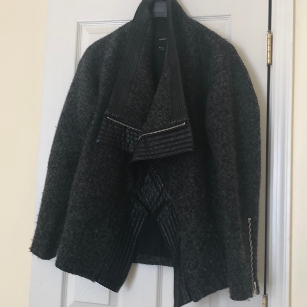 Grey swing line front jacket